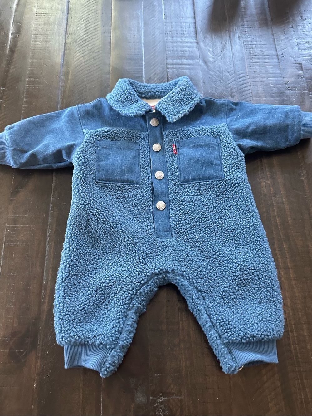 Levi's Blue Sherpa-Lined Denim Jumper
